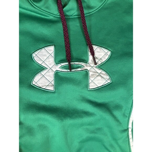 Under Armour Storm Neon Green Hoodie Sweatshirt Semi-Fitted Women's Size Medium - Picture 2 of 8